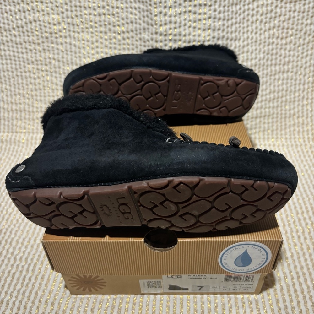 UGG Alena Slippers Black Size 7 - Picture 7 of 7